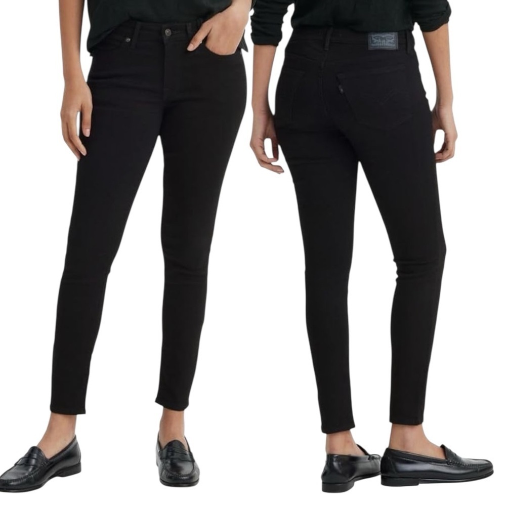 Levi’s 711 Black Mid Rise Skinny Jeans Size 29 Hyperstretch